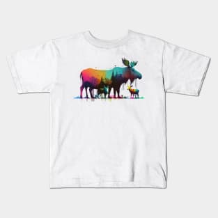 Moose Family Kids T-Shirt